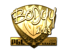 Naklejka | bodyy (złota) | Kraków 2017