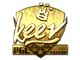 Naklejka | keev (złota) | Kraków 2017