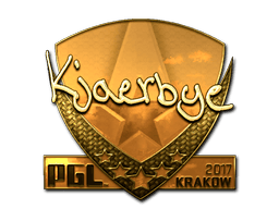 Naklejka | Kjaerbye (złota) | Kraków 2017