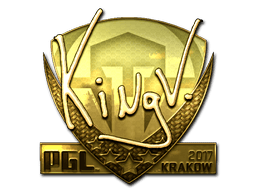 Naklejka | kNgV- (złota) | Kraków 2017