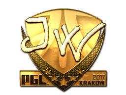 Naklejka | JW (złota) | Kraków 2017