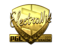 Naklejka | electronic (złota) | Kraków 2017