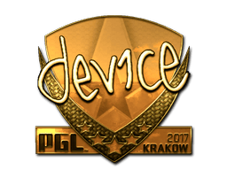 Naklejka | device (złota) | Kraków 2017
