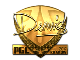 Naklejka | dennis (złota) | Kraków 2017