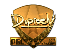 Naklejka | dupreeh (złota) | Kraków 2017