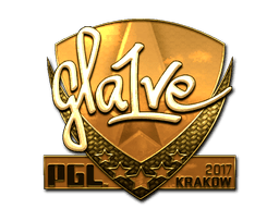 Naklejka | gla1ve (złota) | Kraków 2017