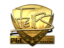 Naklejka | felps (złota) | Kraków 2017