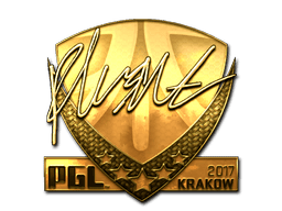 Naklejka | flusha (złota) | Kraków 2017