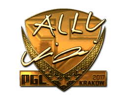 Naklejka | allu (złota) | Kraków 2017