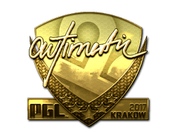 Naklejka | autimatic (złota) | Kraków 2017