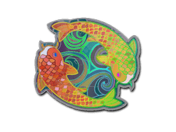 Naklejka | Bliźniacze koi (holograficzna)