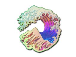 Naklejka | Wielka fala (holograficzna)