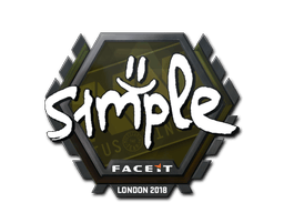 Naklejka | s1mple | Londyn 2018