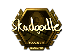 Naklejka | Skadoodle (złota) | Londyn 2018