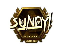Naklejka | suNny (złota) | Londyn 2018