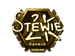 Naklejka | Stewie2K (złota) | Londyn 2018