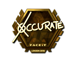 Naklejka | xccurate (złota) | Londyn 2018