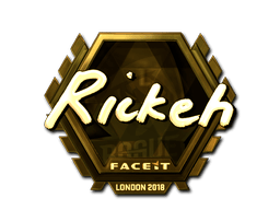 Naklejka | Rickeh (złota) | Londyn 2018