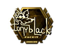 Naklejka | tonyblack (złota) | Londyn 2018