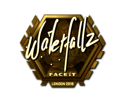 Naklejka | waterfaLLZ (złota) | Londyn 2018