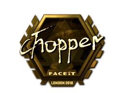 Naklejka | chopper (złota) | Londyn 2018