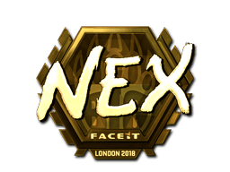 Naklejka | nex (złota) | Londyn 2018