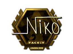 Naklejka | niko (złota) | Londyn 2018