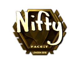Naklejka | Nifty (złota) | Londyn 2018