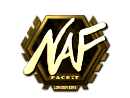 Naklejka | NAF (złota) | Londyn 2018