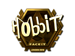 Naklejka | Hobbit (złota) | Londyn 2018