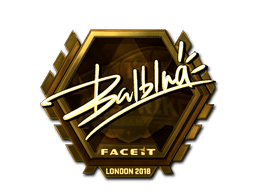 Naklejka | balblna (złota) | Londyn 2018
