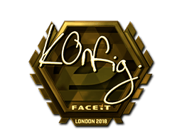 Naklejka | k0nfig (złota) | Londyn 2018