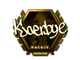 Naklejka | Kjaerbye (złota) | Londyn 2018