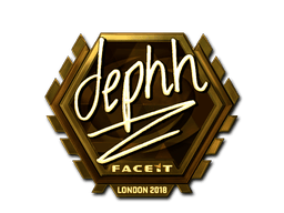 Naklejka | dephh (złota) | Londyn 2018