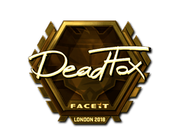 Naklejka | DeadFox (złota) | Londyn 2018