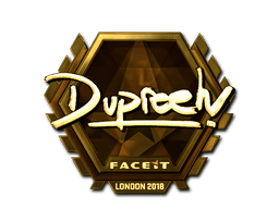 Naklejka | dupreeh (złota) | Londyn 2018
