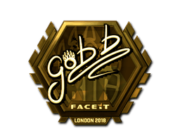 Naklejka | gob b (złota) | Londyn 2018