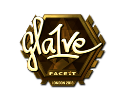 Naklejka | gla1ve (złota) | Londyn 2018