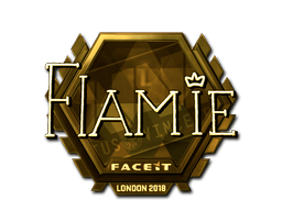 Naklejka | flamie (złota) | Londyn 2018