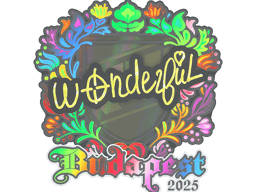 Sticker | w0nderful (Holo) | Budapest 2025