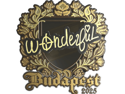 Sticker | w0nderful (Gold) | Budapest 2025