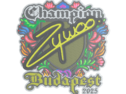 Sticker | ZywOo (Embroidered, Champion) | Budapest 2025