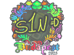 Sticker | s1n (Holo) | Budapest 2025
