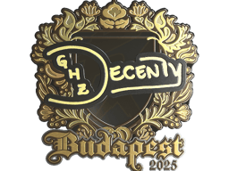 Sticker | decenty (Gold) | Budapest 2025