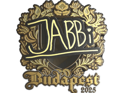 Sticker | jabbi (Gold) | Budapest 2025