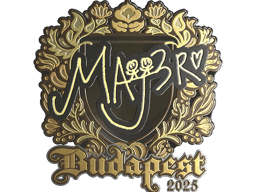 Sticker | MAJ3R (Gold) | Budapest 2025