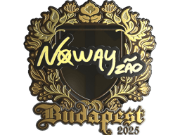 Sticker | noway (Gold) | Budapest 2025