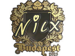 Sticker | nicx (Gold) | Budapest 2025