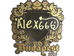 Sticker | alex666 (Gold) | Budapest 2025