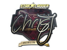 Naklejka | chrisJ (złota) | Berlin 2019
